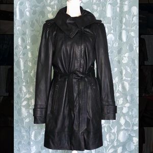 Andrew Mark 100% leather trench coat